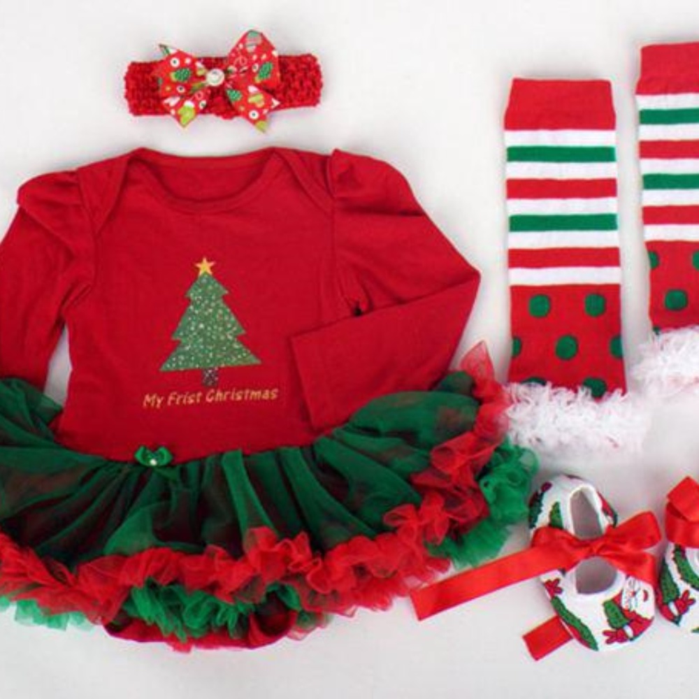 Boutique My First Christmas 4pc set TuTu (e)